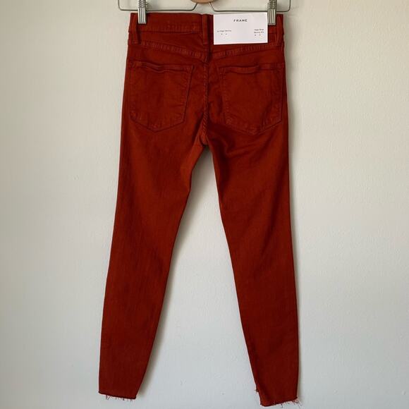 NWT FRAME Le High Skinny Jeans Raw Stagger Hem 24 - Picture 8 of 14